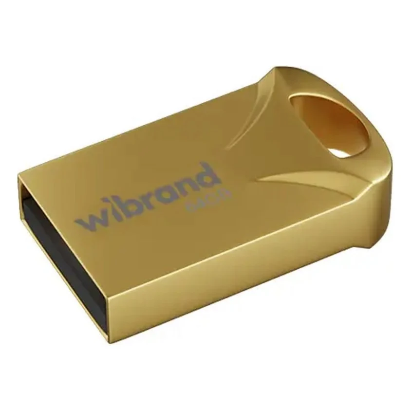 USB флеш накопичувач Wibrand 64GB Hawk Gold USB 2.0 (WI2.0/HA64M1G)