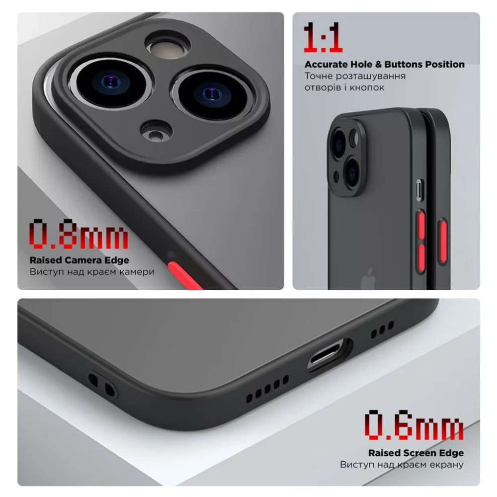 Чохол до мобільного телефона Armorstandart Frosted Matte Realme C67 4G Black (ARM73863) — фото 3