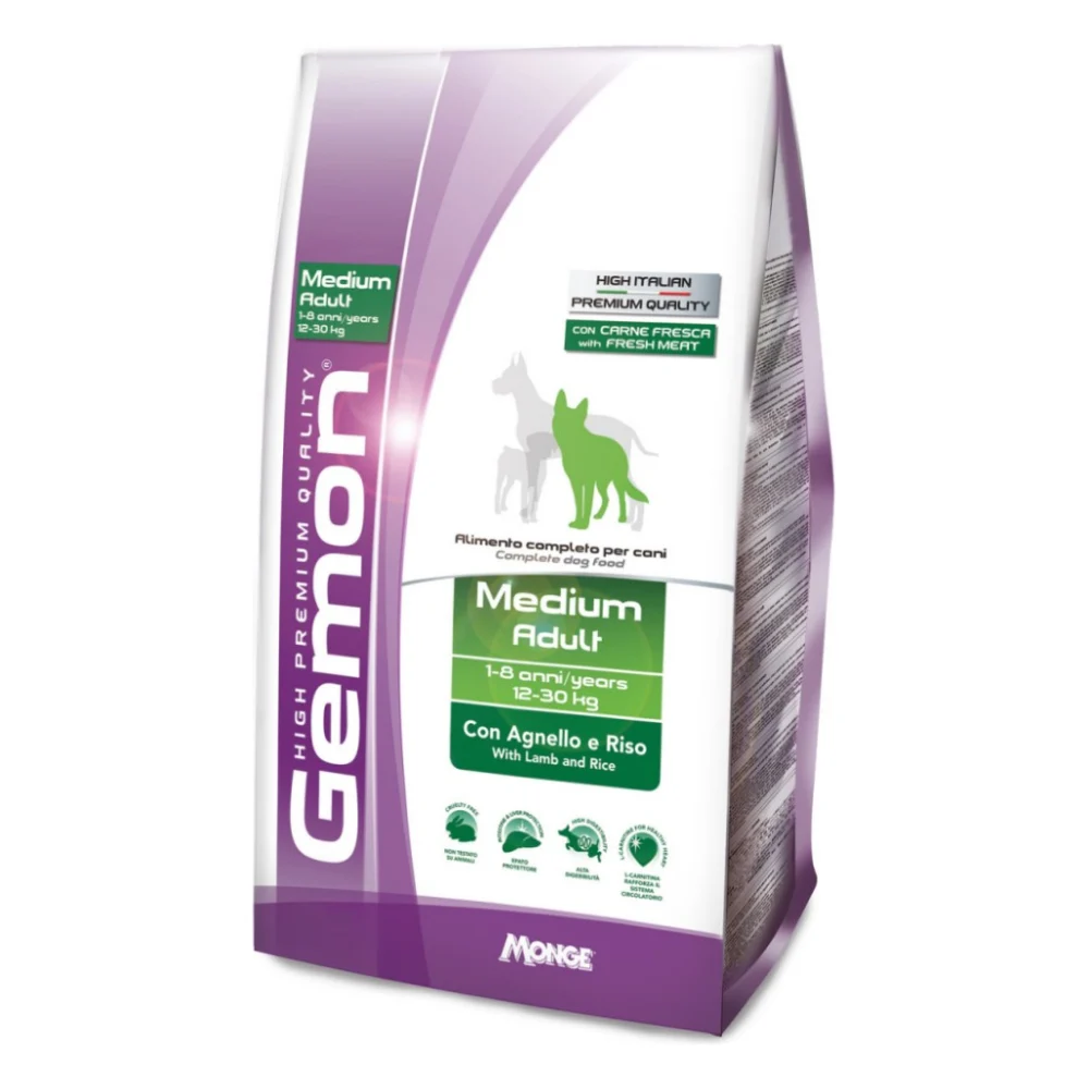 Сухий корм для собак Gemon Dog Medium adult ягня з рисом 15 кг (8009470386159)