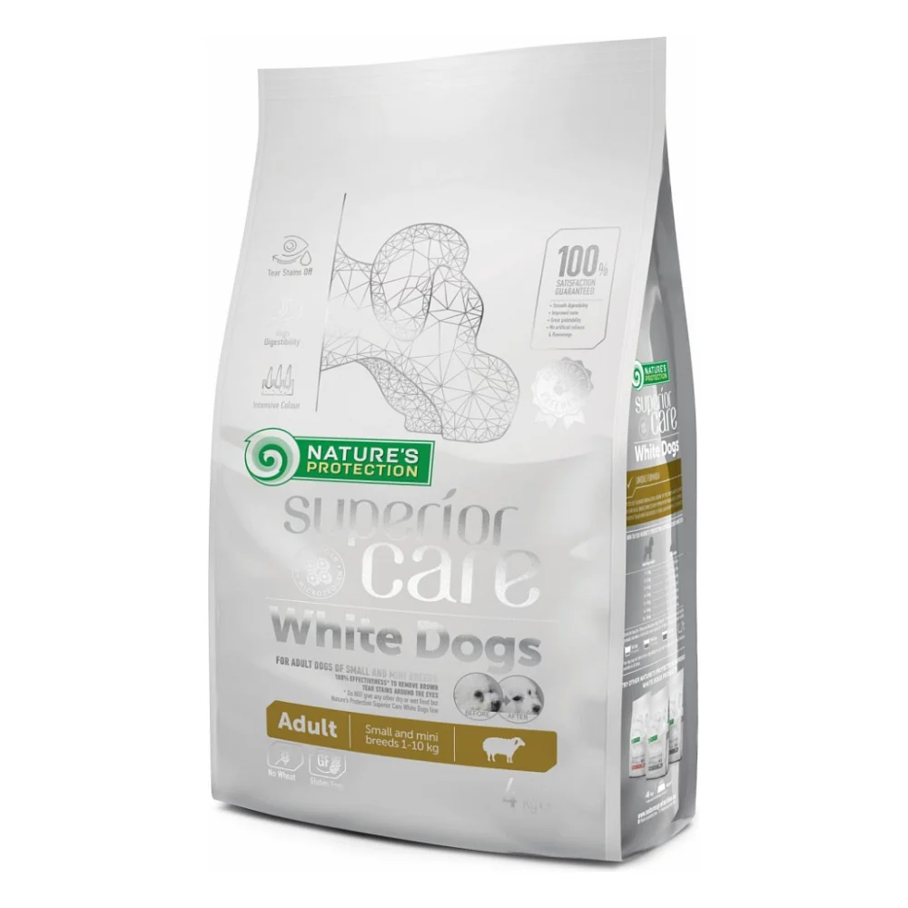 Сухий корм для собак Nature's Protection NP Superior Care White Dogs Adult Small and Mini Breeds 4kg (NPSC45833)