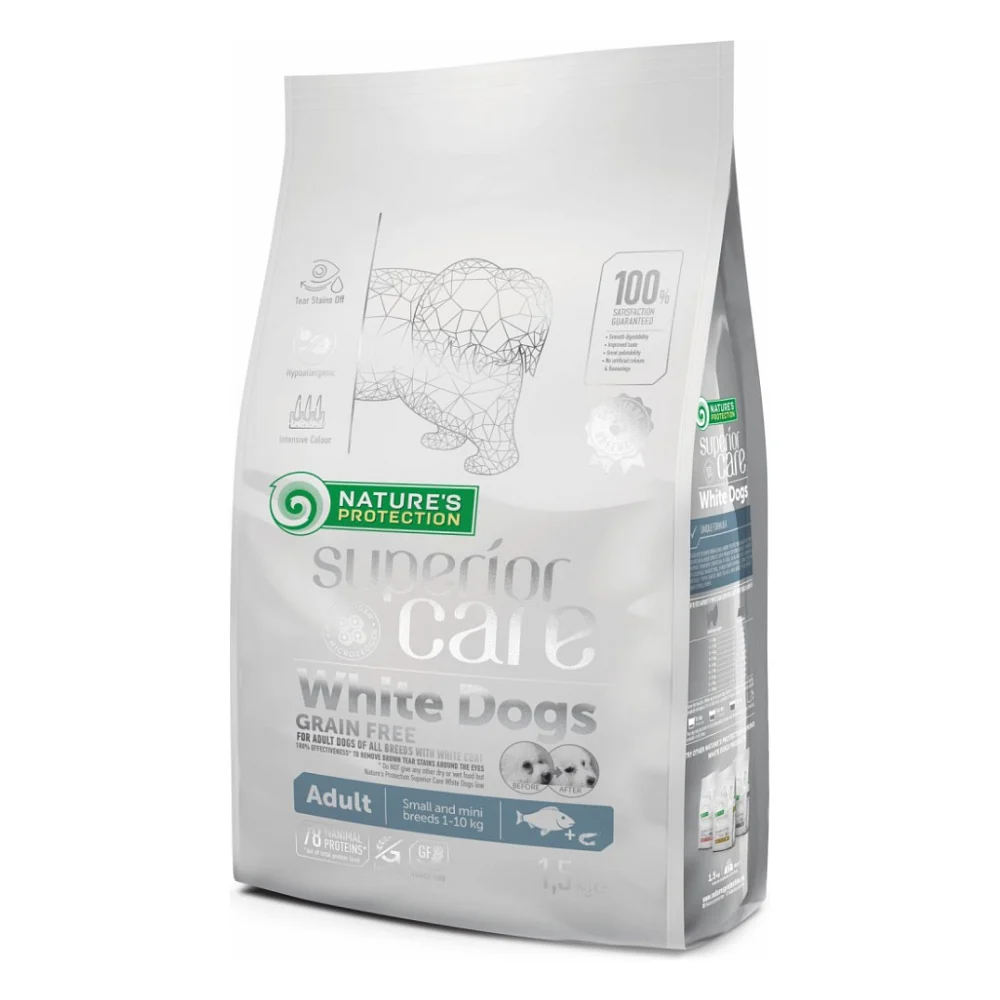 Сухий корм для собак Nature's Protection NP Superior Care White Dogs Grain Free Adult Small and Mini (NPSC45667)