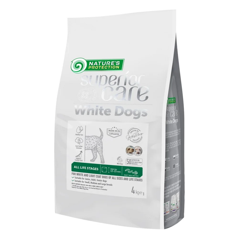 Сухий корм для собак Nature's Protection Superior Care White Dogs Insect All Sizes and Life Stages 4 кг (NPSC47598)