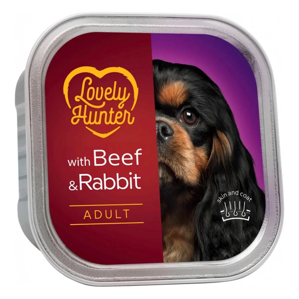 Вологий корм для собак Lovely Hunter Adult Beef and Rabbit 150 г (LHU45447)