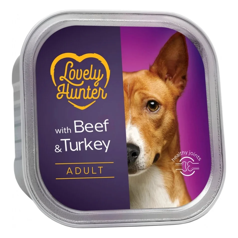Вологий корм для собак Lovely Hunter Adult Beef and Turkey 150 г (LHU45446)