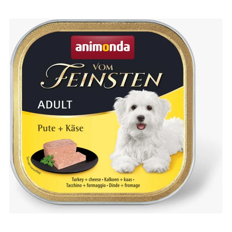 Консерви для собак Animonda Vom Feinsten Adult Turkey + Cheese 150 г (4017721823180)