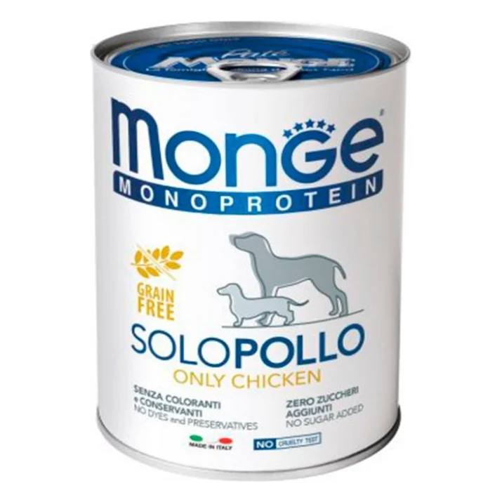 Консерви для собак Monge Dog Solo 100% курка 400 г (8009470014212)