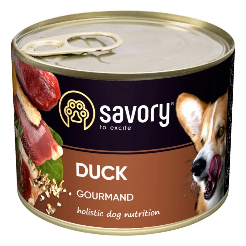 Консерви для собак Savory Dog Gourmand качка 200 г (4820232630464)