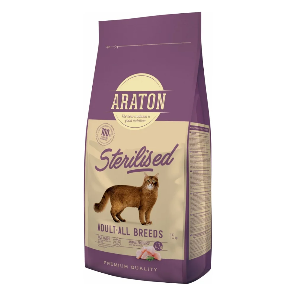 Сухий корм для кішок ARATON STERILISED Adult All Breeds 15 кг (ART47473)