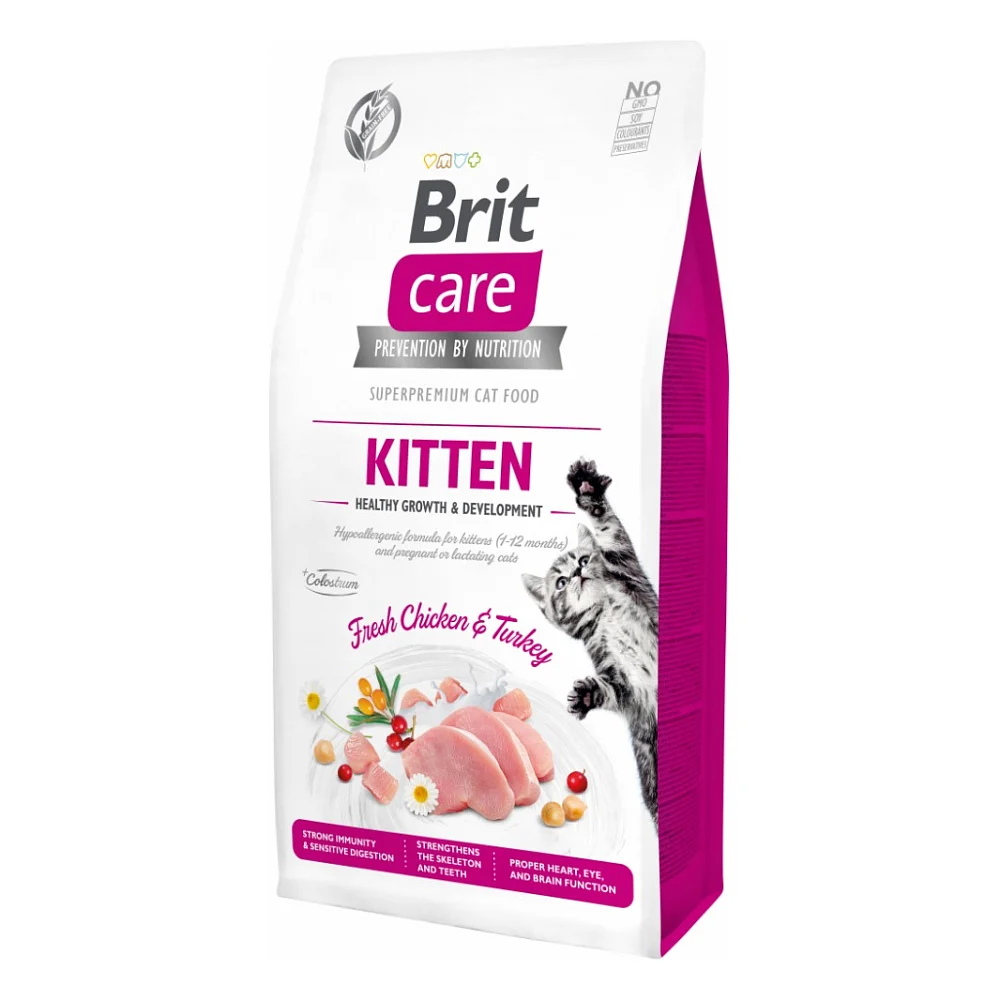 Сухий корм для кішок Brit Care Cat GF Kitten HGrowth and Development 7 кг (8595602540662)
