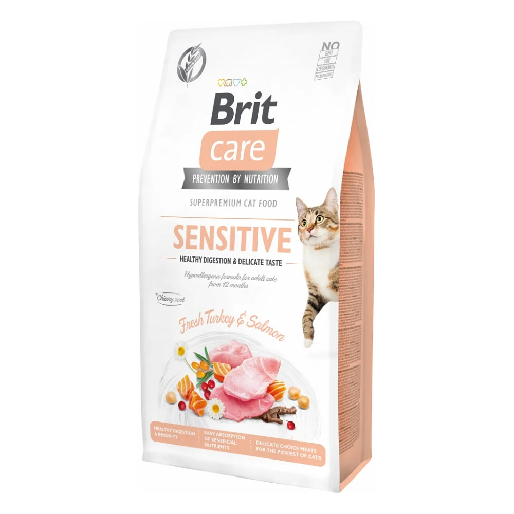 Сухий корм для кішок Brit Care Cat GF Sensitive HDigestion and Delicate Taste 7 кг (8595602540693)