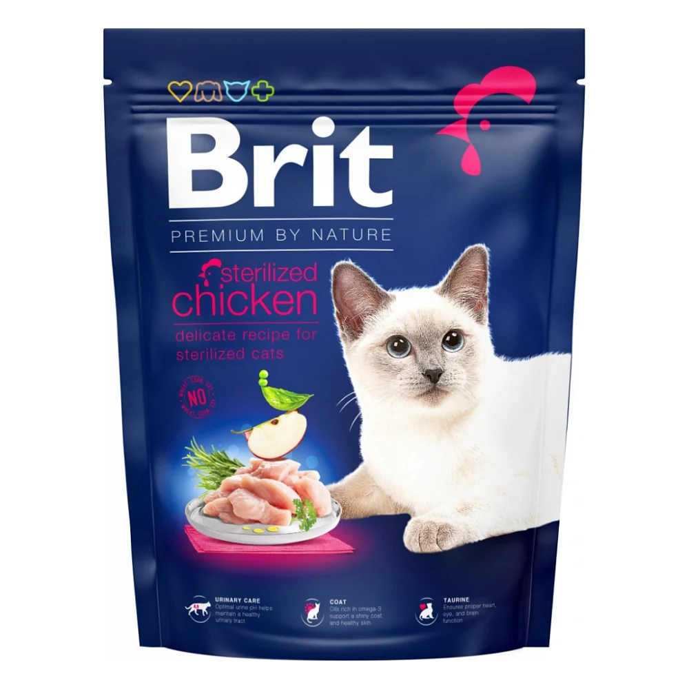 Сухий корм для кішок Brit Premium by Nature Cat Sterilised 300 г (8595602552993)