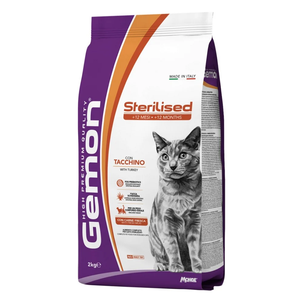 Сухий корм для кішок Gemon Cat Sterilised з індичкою 2 кг (8009470297172)