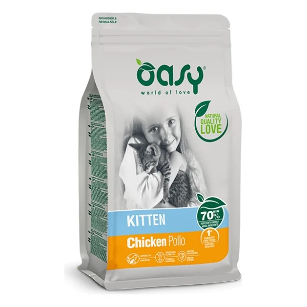 Сухий корм для кішок OASY LIFESTAGE Kitten курка 7.5 кг (8053017348230)