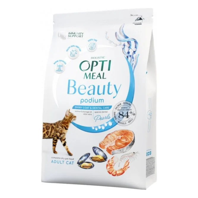 Сухий корм для кішок Optimeal Beauty Podium на основі морепродуктів 1.5 кг (4820215366885)