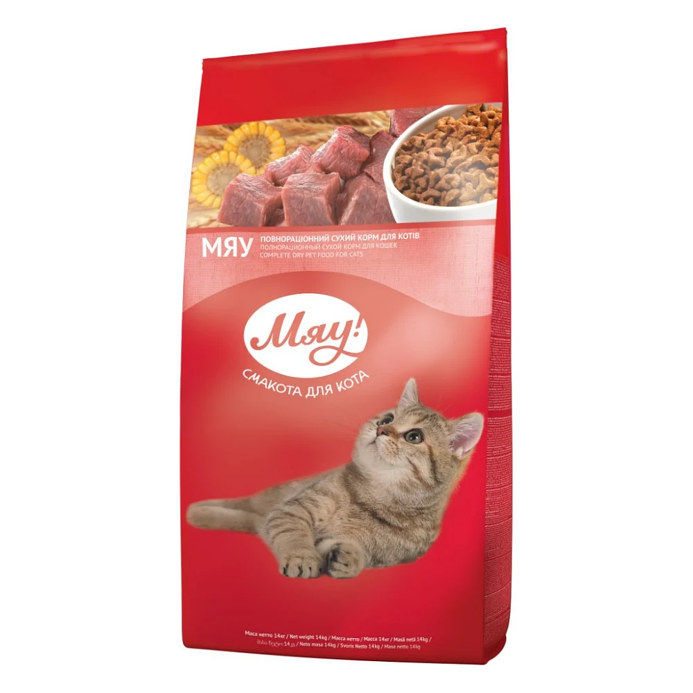Сухий корм для кішок Мяу! з куркою 14 кг (4820215362580)