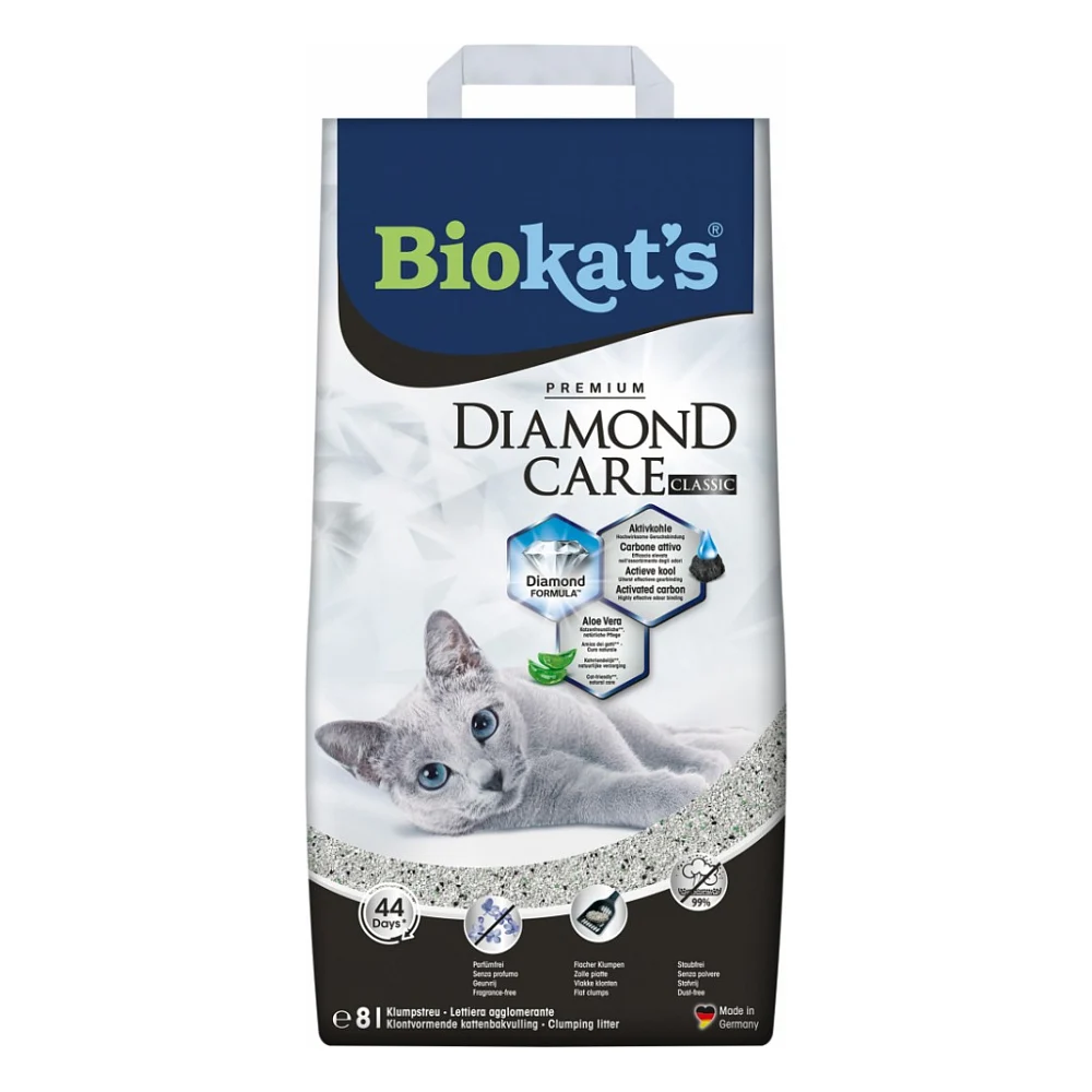 Наповнювач для туалету Biokat's DIAMOND CARE CLASSIC 8 л (4002064613253)
