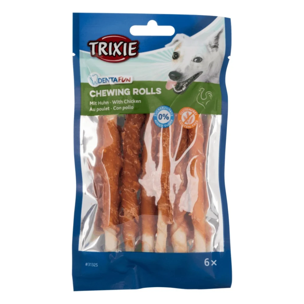 Ласощі для собак Trixie DENTAfun Паличка для чищення зубів з куркою 6 шт 70 г (4011905313252)