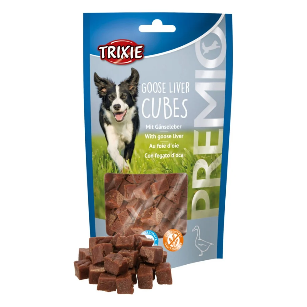 Ласощі для собак Trixie PREMIO Goose Liver Cubes 100 г (4011905318677)