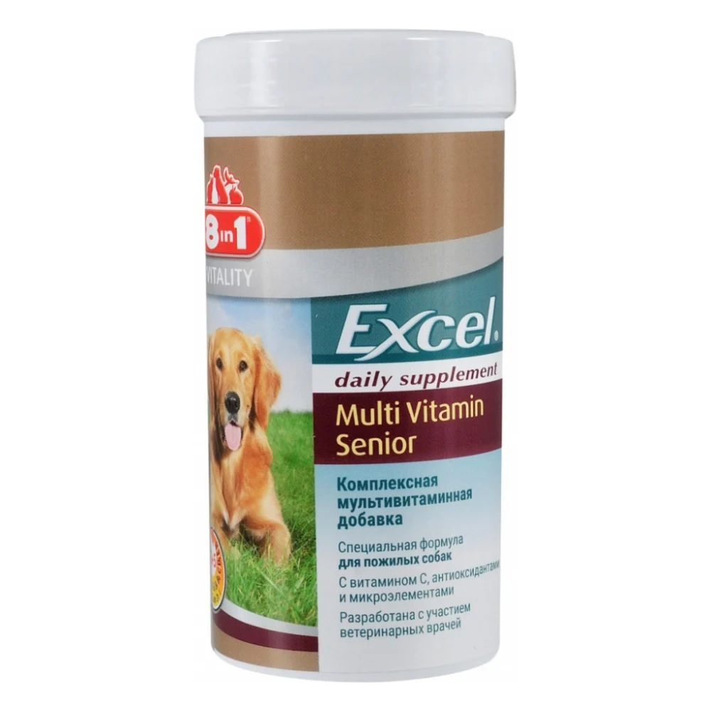 Вітаміни для собак 8in1 Excel Multi Vit-Senior для літніх собак таблетки 70 шт (4048422108696)