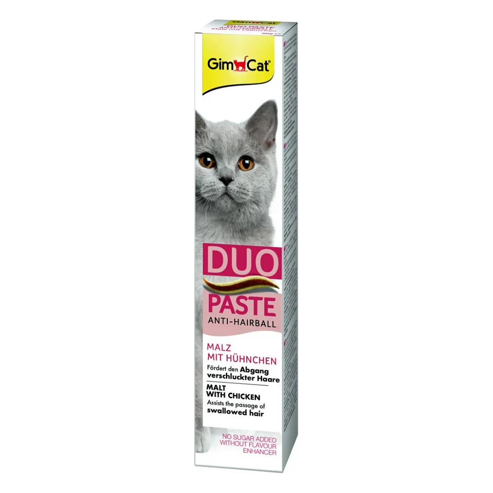 Паста для тварин GimCat DUO PASTE Anti-hairball malt with chicken мальт та курка 50 г (4002064427201)