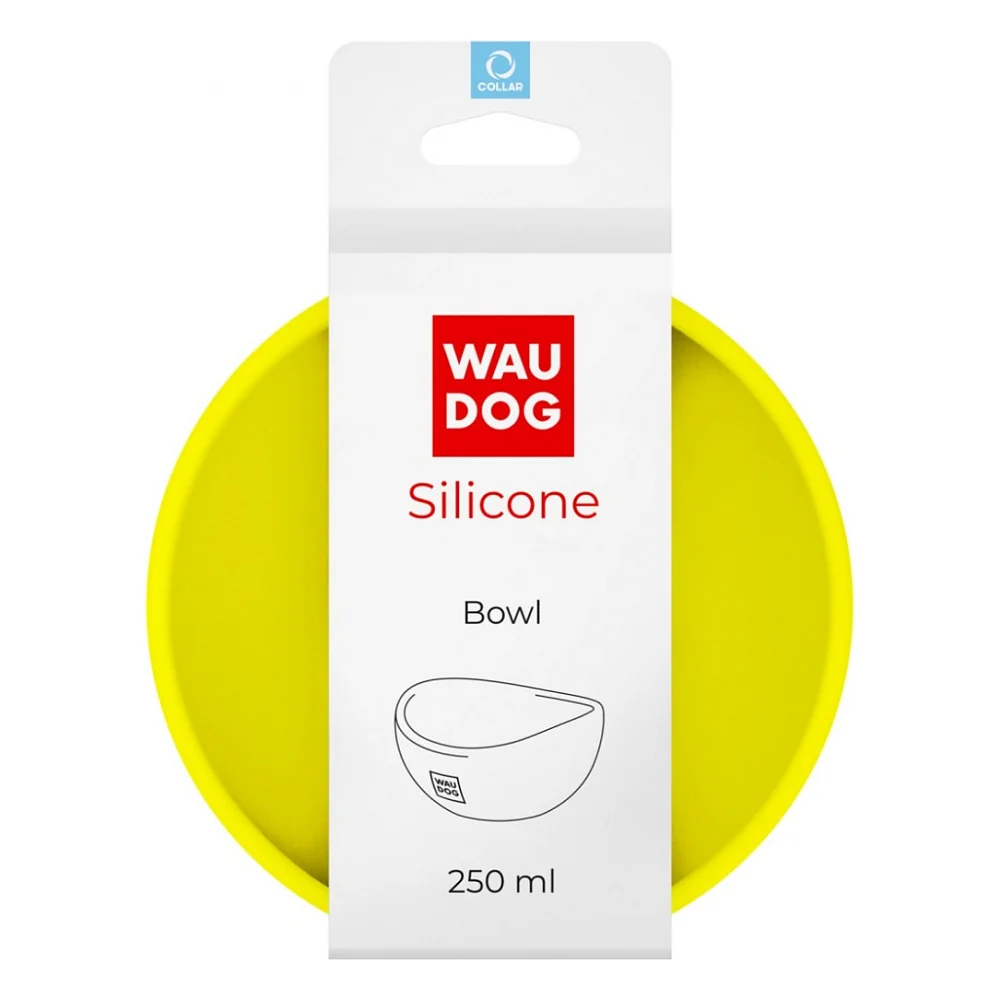 Посуд для котів WAUDOG Silicone Миска 250 мл жовта (50818)