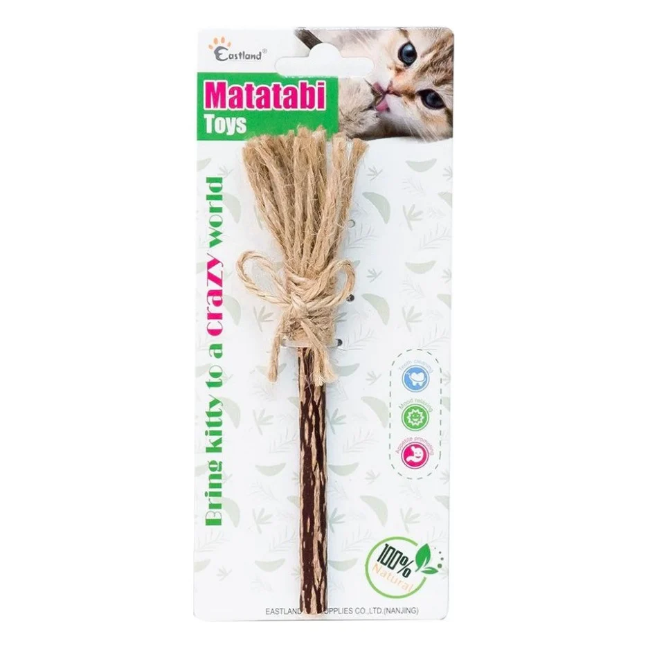 Іграшка для котів Eastland Мітла з мататабі 16 см (6970115703117)