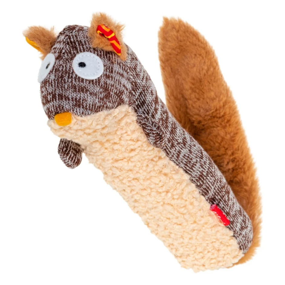 Іграшка для собак Collar GiGwi Plush Білка з пищалкою 29 см (75309)