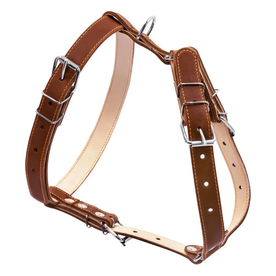 Шлея для собак Collar подвійна для середніх порід Ш 25 мм А:49-68 см В:68-80 см коричнева (06426)