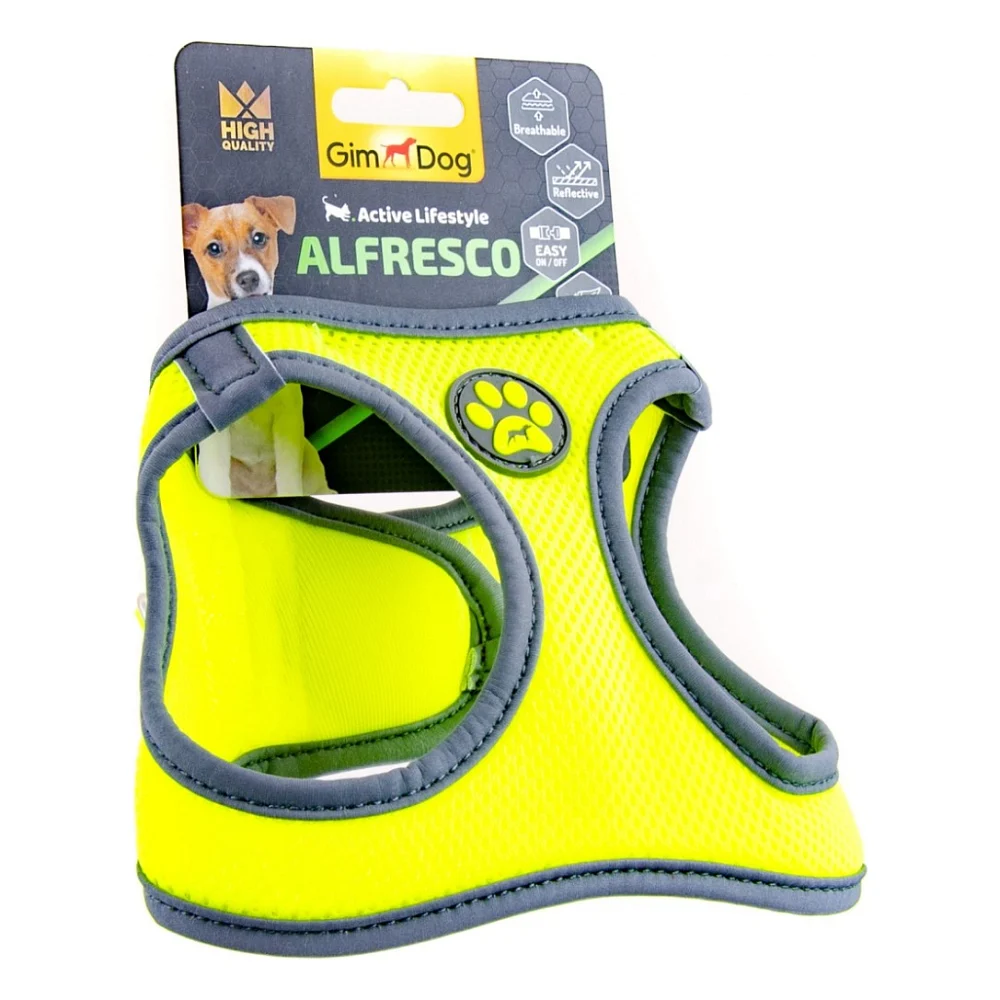 Шлея для собак GimDog Alfresco неопрен XXS 28-32 см жовта (8009632059839)
