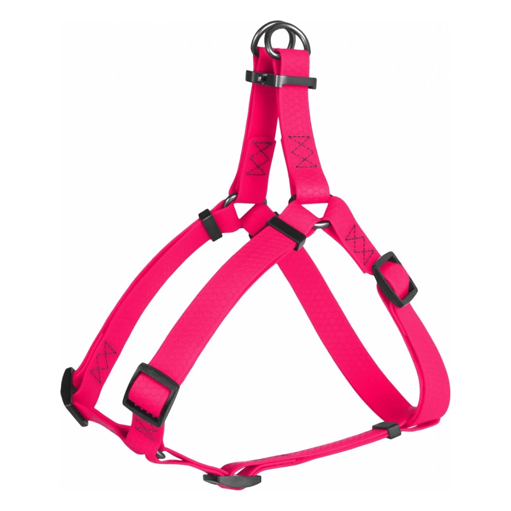 Шлея для собак WAUDOG Waterproof металічна пряжка-фастекс M Ш 20 мм Д 50-80 см рожева (27657)