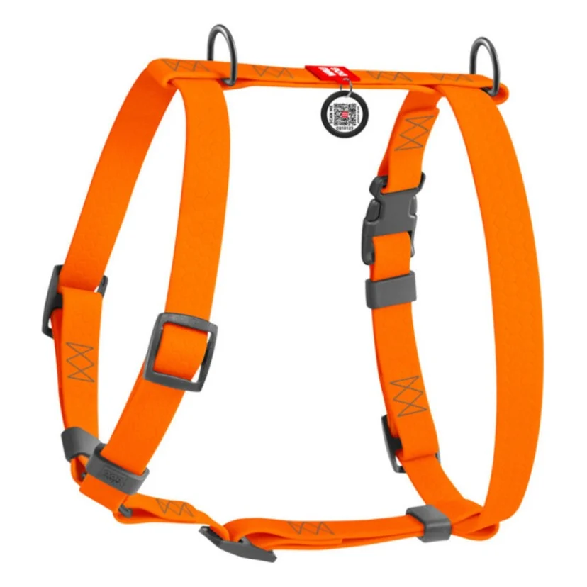 Шлея для собак WAUDOG Waterproof анатомічна Н-подібна S помаранчева (32944)