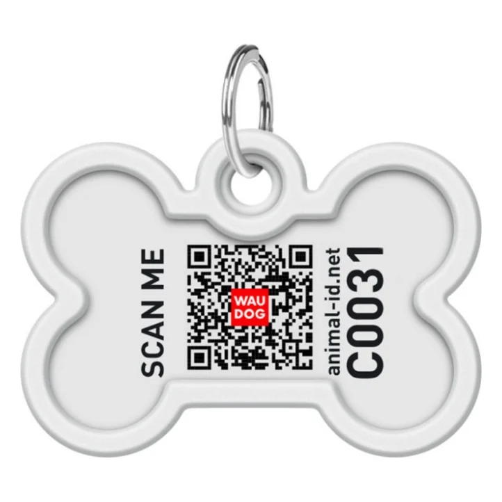 Адресник для тварин WAUDOG Smart ID з QR паспортом "Харлі Квінн" кістка 40х28 мм (0640-1001) — фото 3