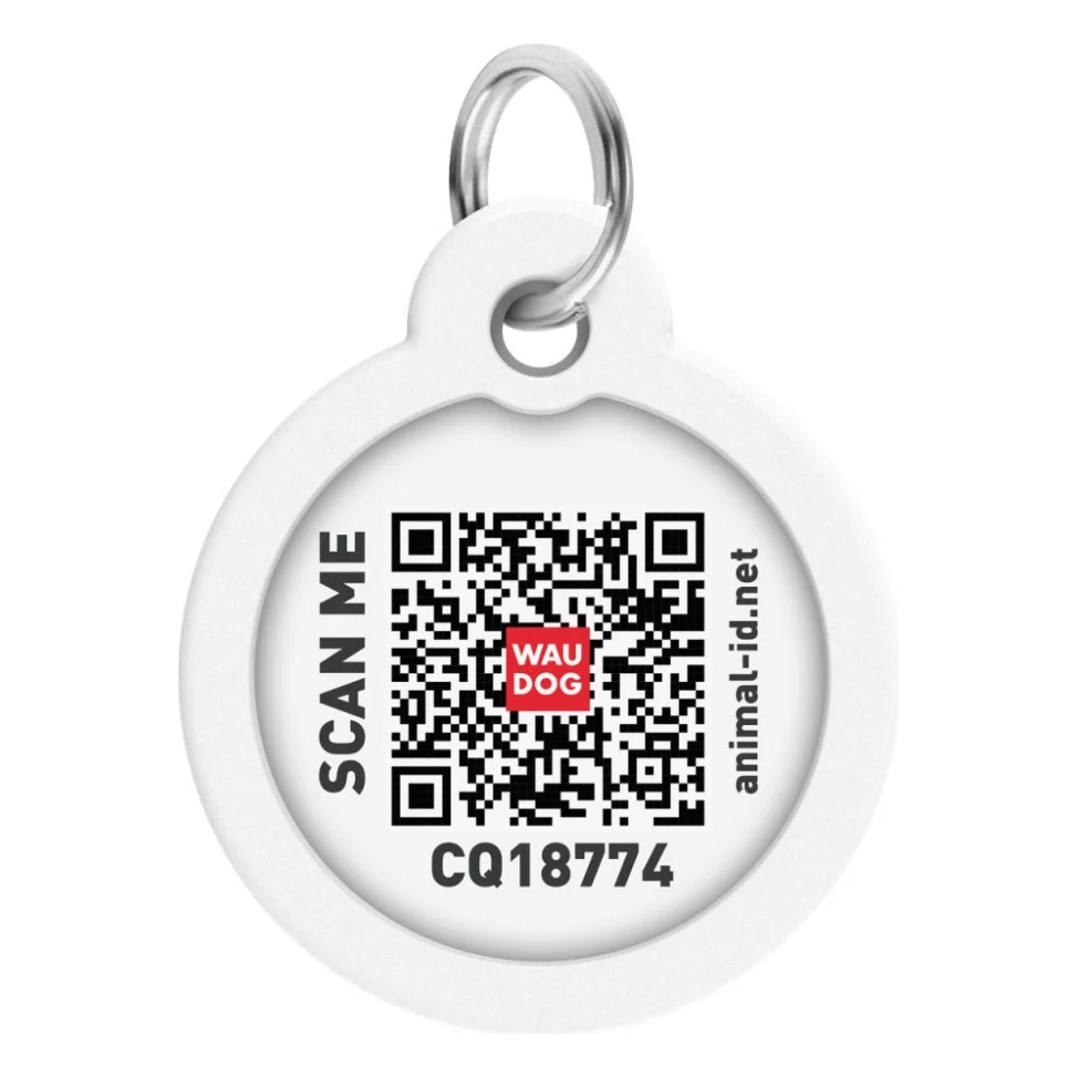 Адресник для тварин WAUDOG Smart ID з QR паспортом "Гамбургер", коло 25 мм (225-4037) — фото 3