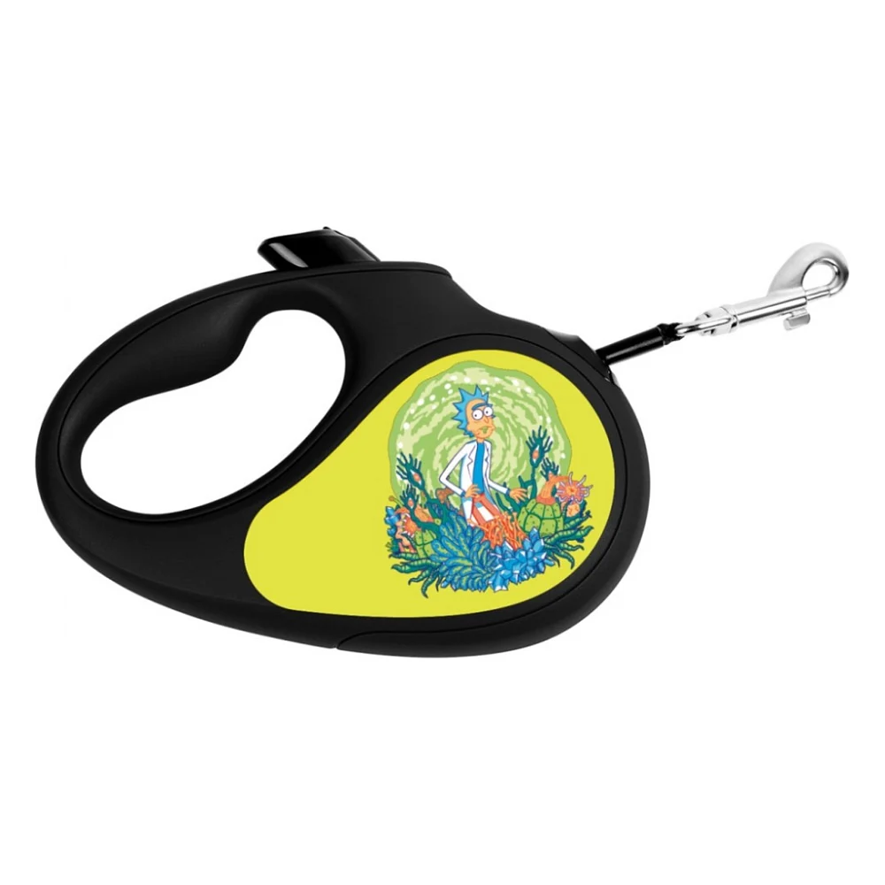 Повідок для собак WAUDOG R-leash "Рік та Морті 2" M до 25 кг 5 м чорний (8125-0281-01)