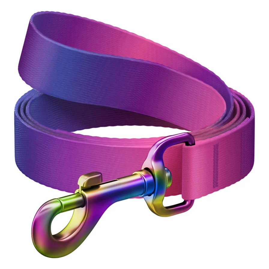Повідок для собак WAUDOG Nylon Recycled градієнт M фіолетовий (46619)