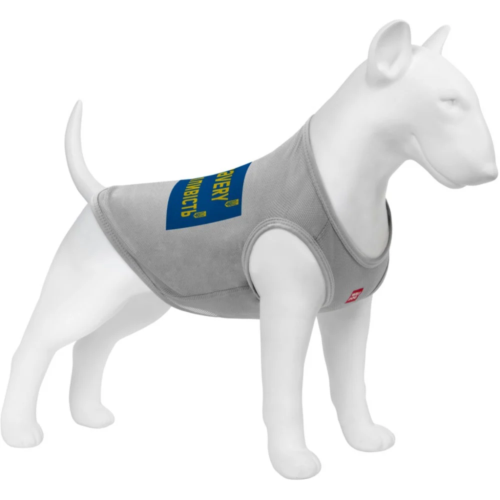 Борцівка для тварин WAUDOG Clothes "Сміливість" сітка M сіра (302-0231-11)