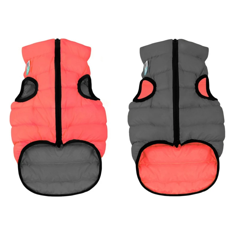 Курточка для тварин Airy Vest двостороння S 40 коралово-сіра (1678)