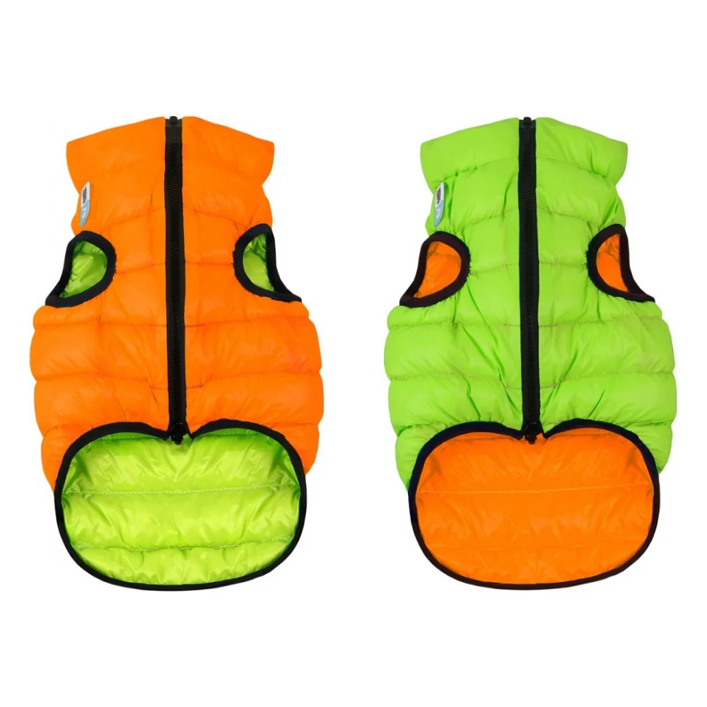 Курточка для тварин Airy Vest двостороння S 40 помаранчево-салатова (1617)