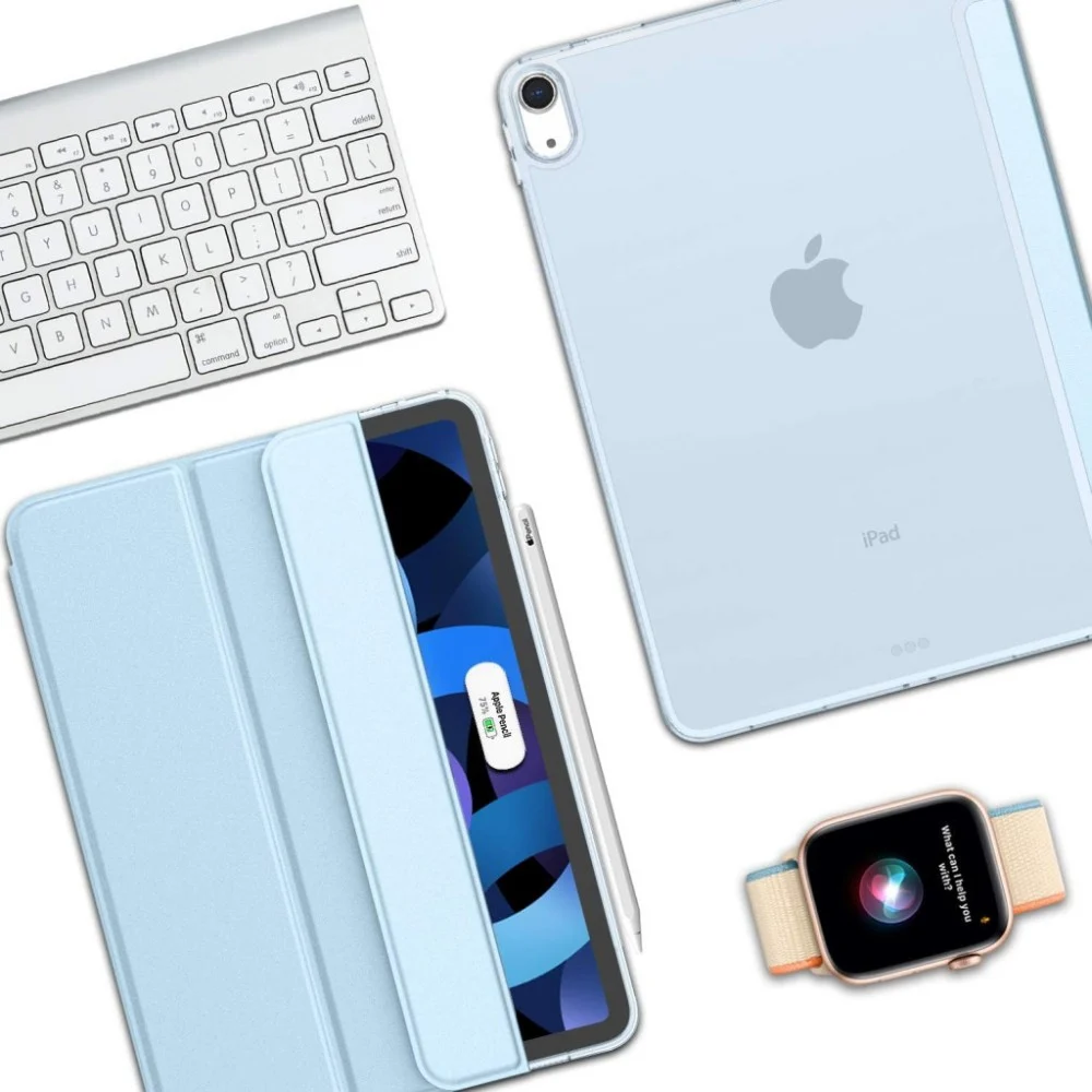 Чохол до планшета BeCover Tri Fold Hard Apple iPad Air 11" M2 2024 Light Blue (711415) — фото 5