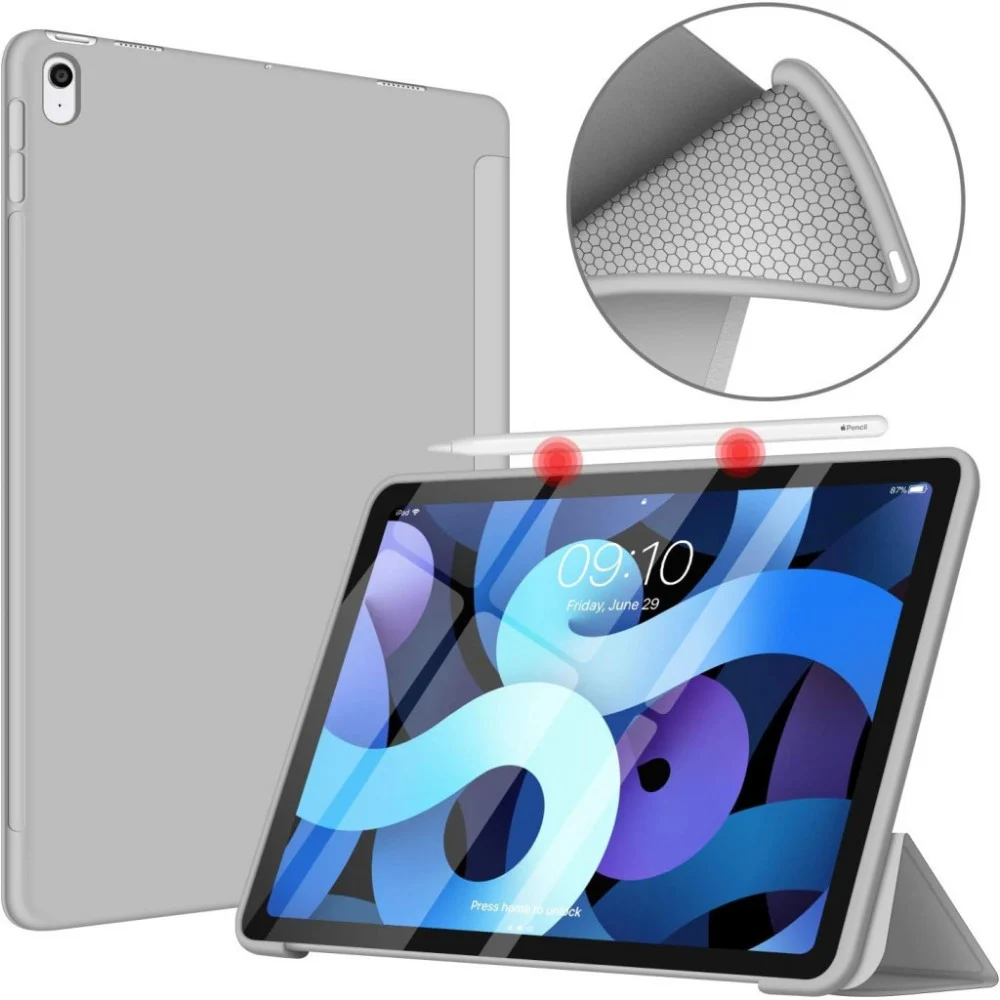 Чохол до планшета BeCover Tri Fold Soft TPU Silicone Apple iPad Air 11" M2 2024 Gray (711408) — фото 2
