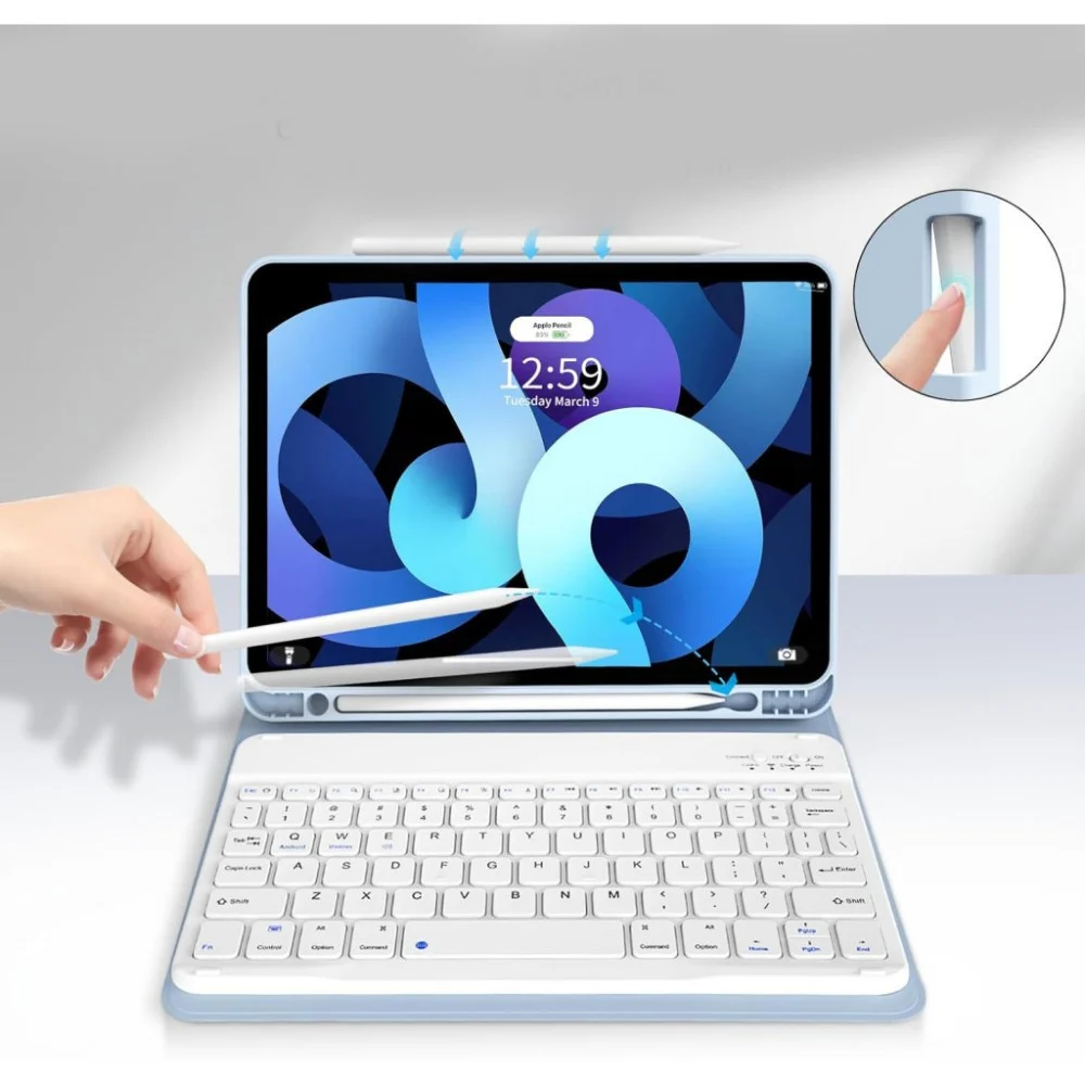 Чохол до планшета BeCover Keyboard Apple iPad Air (4/5) 2020/2022 10.9" Light Blue (711146) — фото 3