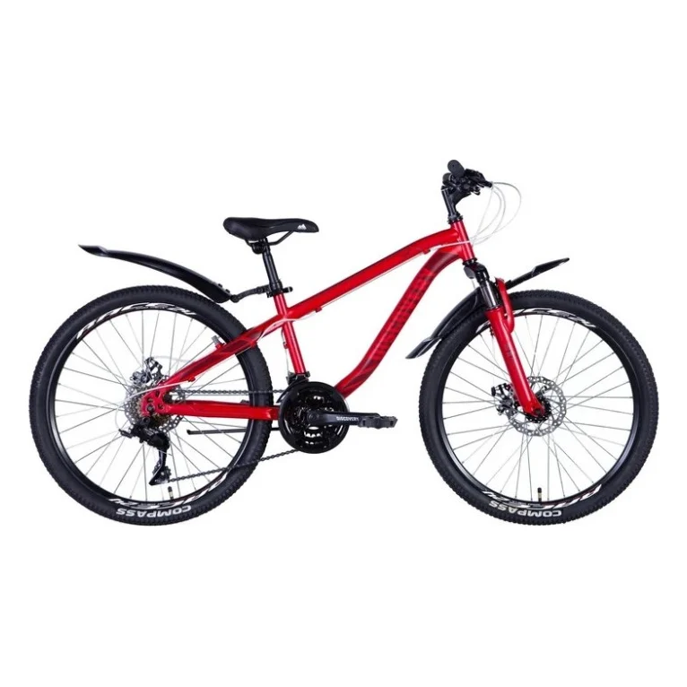 Велосипед Discovery Flint AM DD 24" 13" ST 2024 Червоний (OPS-DIS-24-330)