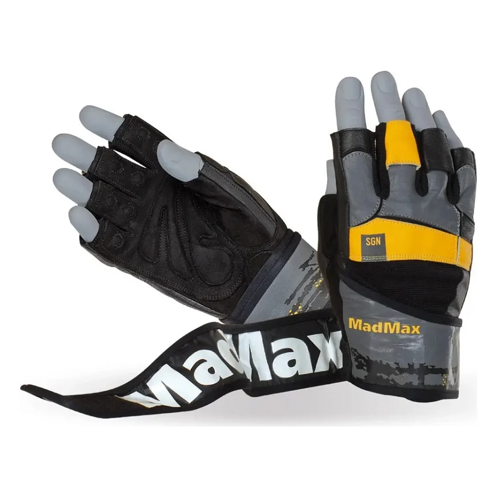 Рукавички для фітнесу MadMax MFG-880 Signature Black/Grey/Yellow M (MFG-880_M)