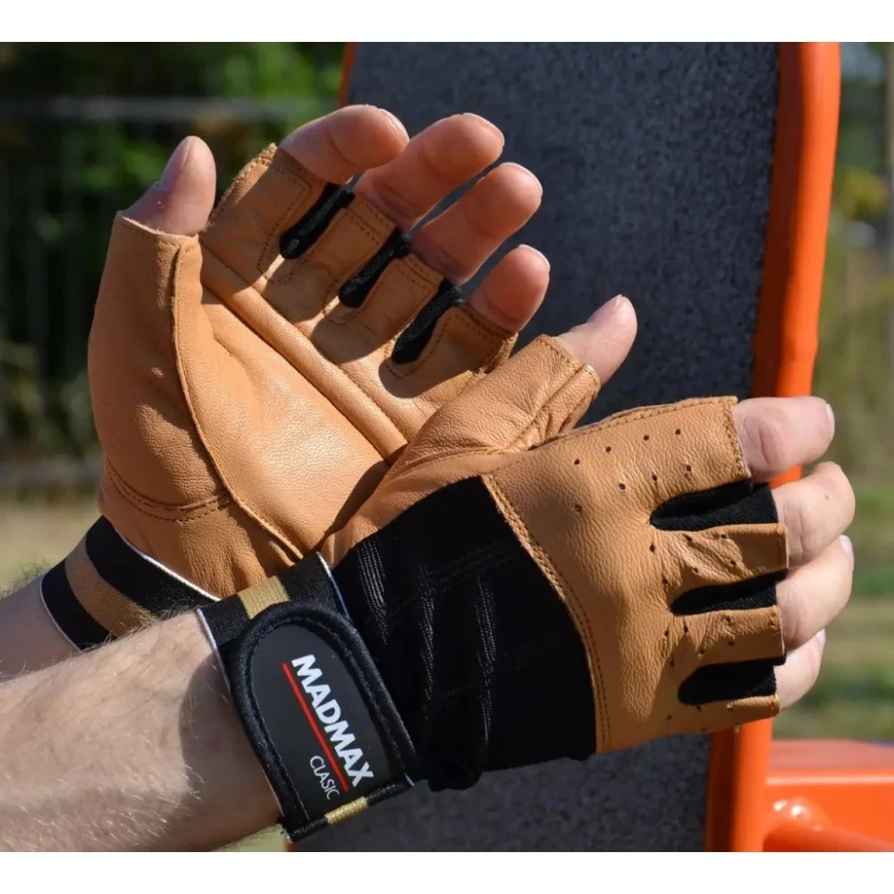 Рукавички для фітнесу MadMax MFG-248 Clasic Brown S (MFG-248-Brown_S) — фото 10