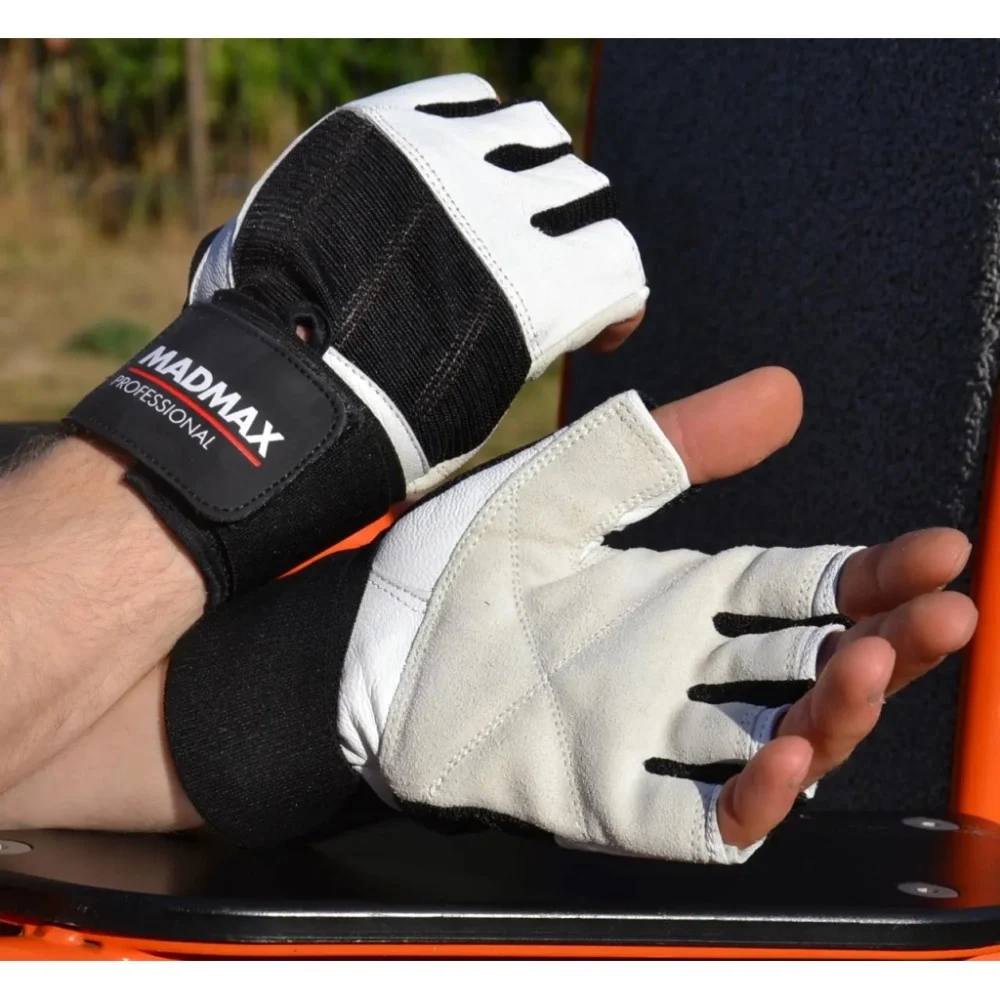 Рукавички для фітнесу MadMax MFG-269 Professional White L (MFG-269-White_L) — фото 4