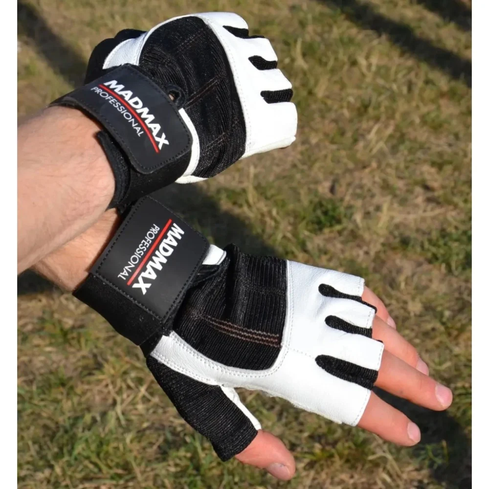 Рукавички для фітнесу MadMax MFG-269 Professional White L (MFG-269-White_L) — фото 6