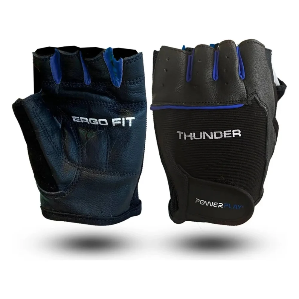 Рукавички для фітнесу PowerPlay 9058 Thunder чорно-сині M (PP_9058_M_Thunder)