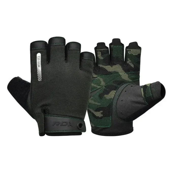 Рукавички для фітнесу RDX T2 Half Army Green M (WGA-T2HA-M)