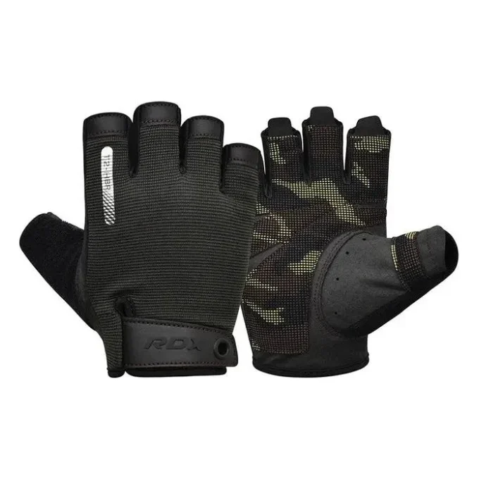 Рукавички для фітнесу RDX T2 Half Brown M (WGA-T2HBR-M)