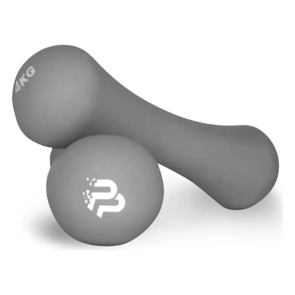 Гантель PowerPlay неопренові 4126 Spartacus 2 х 4 кг Сірі (PP_4126_4kg_2in)